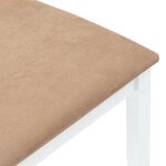 vidaXL Chaises à manger coussins 2 Pièces blanc bois massif caoutchouc