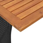 vidaXL Table de jardin avec dessus en bois d'acacia noir 105x75x72 cm