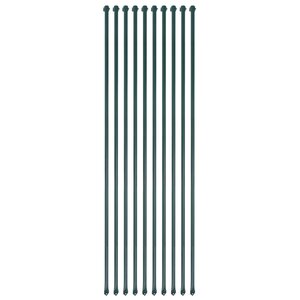 vidaXL Poteau de jardin 10 Pièces 1 5 m Métal Vert