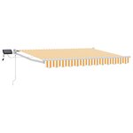 vidaXL Store rétractable manuel avec LEDs Jaune et blanc 3 5 x 2 m
