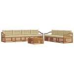 vidaXL Ensemble de canapés d'extérieur 8 Pièces Naturel et Beige