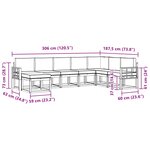 vidaXL Ensemble de canapés d'extérieur 8 Pièces Blanc et crème