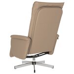 vidaXL Fauteuil inclinable de massage repose-pieds cappuccino