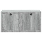 vidaXL Meuble TV mural Sonoma gris 59 5 x 41 x 30 cm Bois d'ingénierie