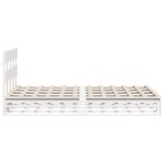 vidaXL Cadre de lit sans matelas blanc 150x200 cm bois de pin massif