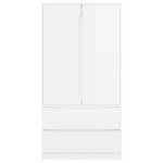 vidaXL Cabinet de salle de bain Blanc brillant 79 5 x 49 x 156 cm