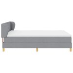 Lit Box Spring vidaXL avec Matelas Gris clair 160x200 cm Tissu