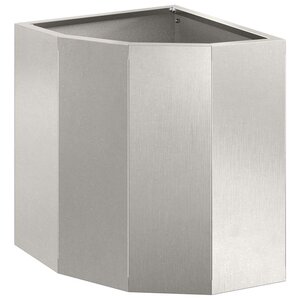 vidaXL Jardinière d'Angle Argent 30 x 30 x 35 cm Acier inoxydable