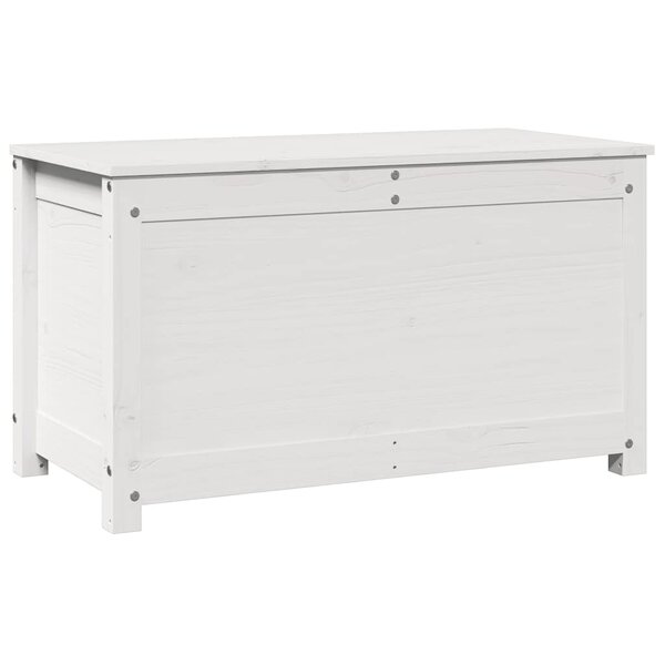 vidaXL Boîte de rangement Blanc 80x40x45 5 cm Bois massif de pin