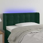 vidaXL Tête de lit à LED Vert foncé 83x16x78/88 cm Velours