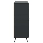 vidaXL Buffet avec tiroir Noir 66 x 34 5 x 90 cm Bois d'ingénierie
