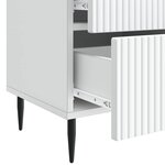 vidaXL Cabinet de chevet Blanc 43 x 34 5 x 47 5 cm Bois d'ingénierie