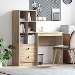 vidaXL Bureau avec rangement 2 Pièces Chêne Sonoma 70 x 40 x 76 cm