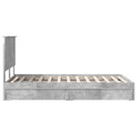 vidaXL Lit de Rangement Gris béton 135 x 190 cm Bois d'ingénierie