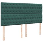 vidaXL Sommier à lattes de lit et matelas Vert foncé 180x200cm Velours