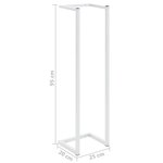 vidaXL Porte-serviette Blanc 25x20x95 cm Acier