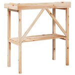 vidaXL Table à plantes avec étagère 78x38x82 5 cm bois de sapin solide