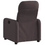 vidaXL Fauteuil inclinable électrique Marron foncé Tissu