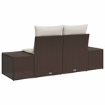 vidaXL Canapé de jardin Marron 123 x 62 x 69 cm polyrotin