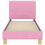 vidaXL Cadre de lit pour tout-petit avec tête de lit Rose 70 x 140 cm