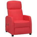 vidaXL Fauteuil de massage Rouge Similicuir