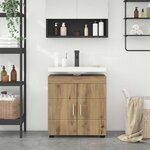 vidaXL Armoire de lavabo de salle de bain TULUM chêne artisanal
