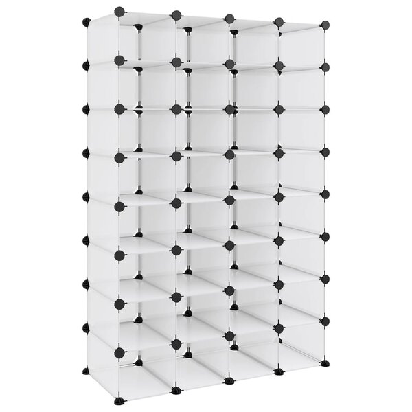 vidaXL Étagère à chaussures Transparent 93x36 5x140 cm PP