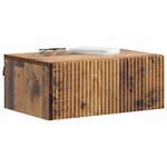 vidaXL Cabinet de chevet mural 2 Pièces Bois ancien 49 x 34 5 x 20 cm