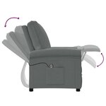 vidaXL Fauteuil inclinable électrique Gris foncé Tissu