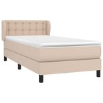 vidaXL Sommier à lattes de lit avec matelas Cappuccino 90x200 cm