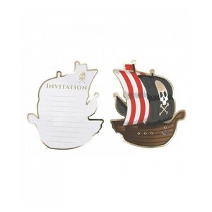 Cartes d invitation theme pirates