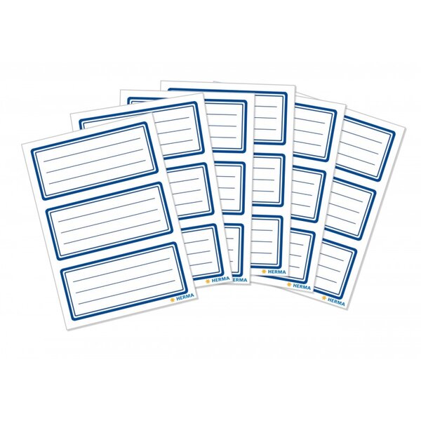 HERMA étiquettes pour livre  76 x 35 mm  bord bleu
