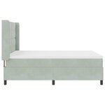 vidaXL Lit à Ressorts avec Matelas LED Gris clair 140 x 190 cm Velours