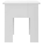 vidaXL Table basse Blanc brillant 40x40x42 cm Aggloméré