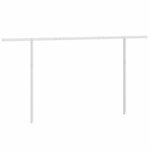 vidaXL Jeu de poteaux d'auvent blanc 450x245 cm fer