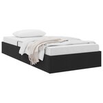 vidaXL Cadre de lit ottoman avec stockage Noir 90 x 200 cm Velours