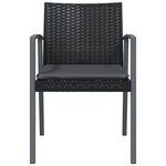 vidaXL Chaises de jardin et coussins lot de 2 noir 56 5x57x83 cm rotin