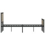 vidaXL Cadre de lit en métal sans matelas chêne sonoma 120x190 cm