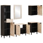 vidaXL Ensembles de salle de bain 5 Pièces Finition Lavage Blanc