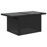 vidaXL Salon de jardin 6 Pièces avec coussins noir résine tressée