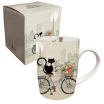Tasse chat à vélo en porcelaine par kiub