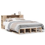 vidaXL Lit bibliothèque sans matelas 150x200 cm bois massif