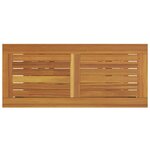 vidaXL Table d'extérieur grise et naturelle  35 x 80 x 75 cm  en bois massif et acier.