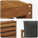 vidaXL Ensemble de canapés d'extérieur 5 Pièces Naturel et Anthracite