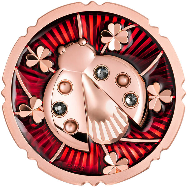 Monnaie LADYBUG Evergreen 1 Oz Argent 5$ Cook Islands 2026 (PRÉCOMMANDE)