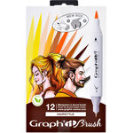 GRAPH'IT BRUSH et EXTRA FINE Set 12 marqueurs - HAIRSTYLE