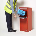 Boîte à colis Large Rouge 2 portes Acier galvanisé SMART PARCEL BOX®