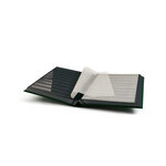 Classeur à bandes pour timbres 64 pages noires. Couleur - Vert