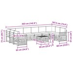 vidaXL Ensemble de canapés d'extérieur 8 Pièces Blanc et Beige
