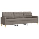 vidaXL Ensemble de canapés 3 Pièces taupe tissu